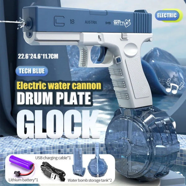 Pistolet à eau électrique Glock pour enfants et adultes, jouet de tir entièrement automatique, piscine de plage, cadeaux pour enfants