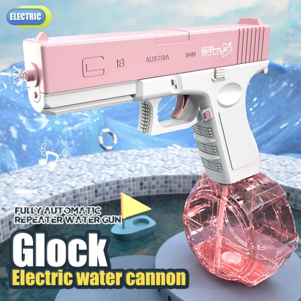Pistolet à eau électrique Glock pour enfants et adultes, jouet de tir entièrement automatique, piscine de plage, cadeaux pour enfants