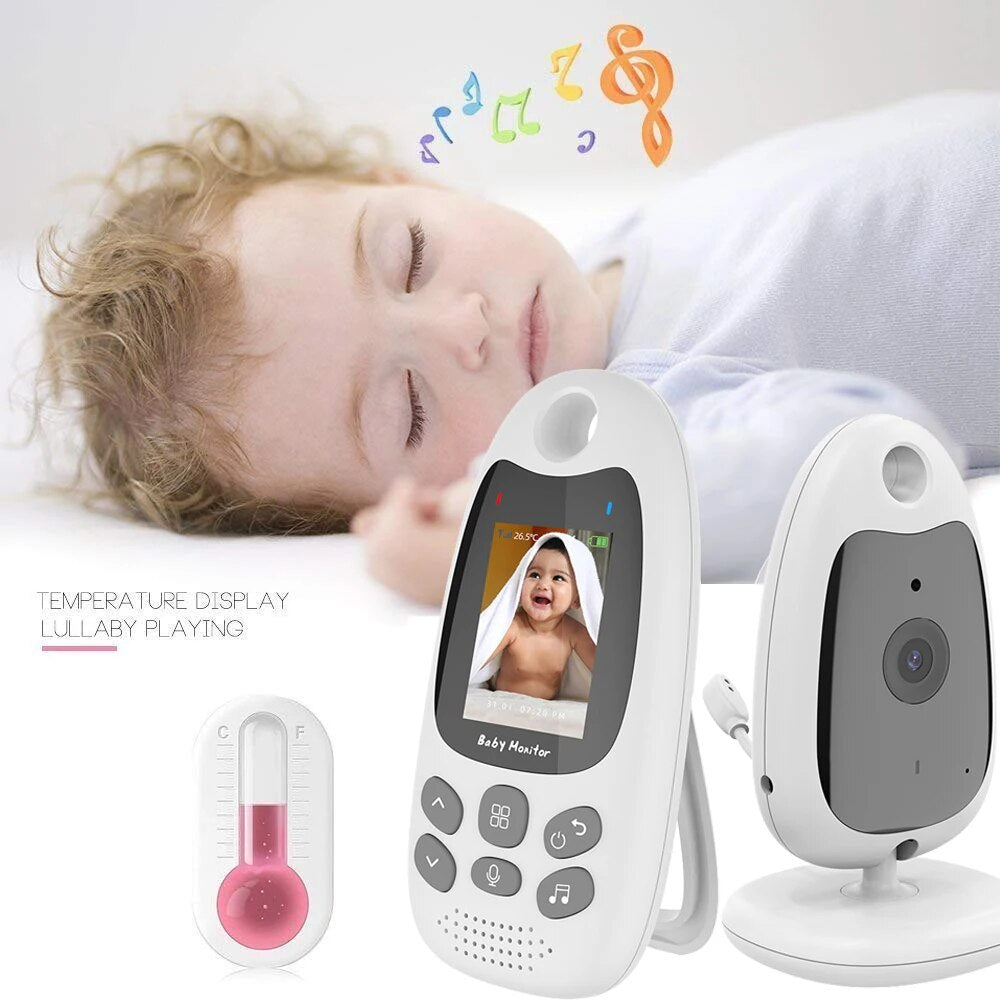 Moniteur vidéo sans fil portable pour bébé, interphone pour nounou, caméra de sécurité, vision nocturne, surveillance de la température, 2.0"