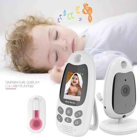 Moniteur vidéo sans fil portable pour bébé, interphone pour nounou, caméra de sécurité, vision nocturne, surveillance de la température, 2.0